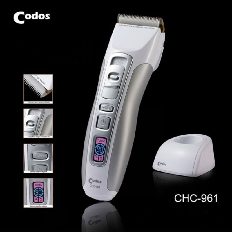 Tông đơ cao cấp cốc sạc Codos 961 (mẫu mới)