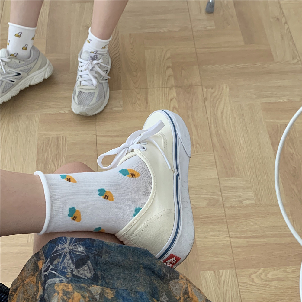 1 Đôi Tất Cotton Màu Trắng Hình Trái Cây Dễ Thương Cho Nữ | BigBuy360 - bigbuy360.vn
