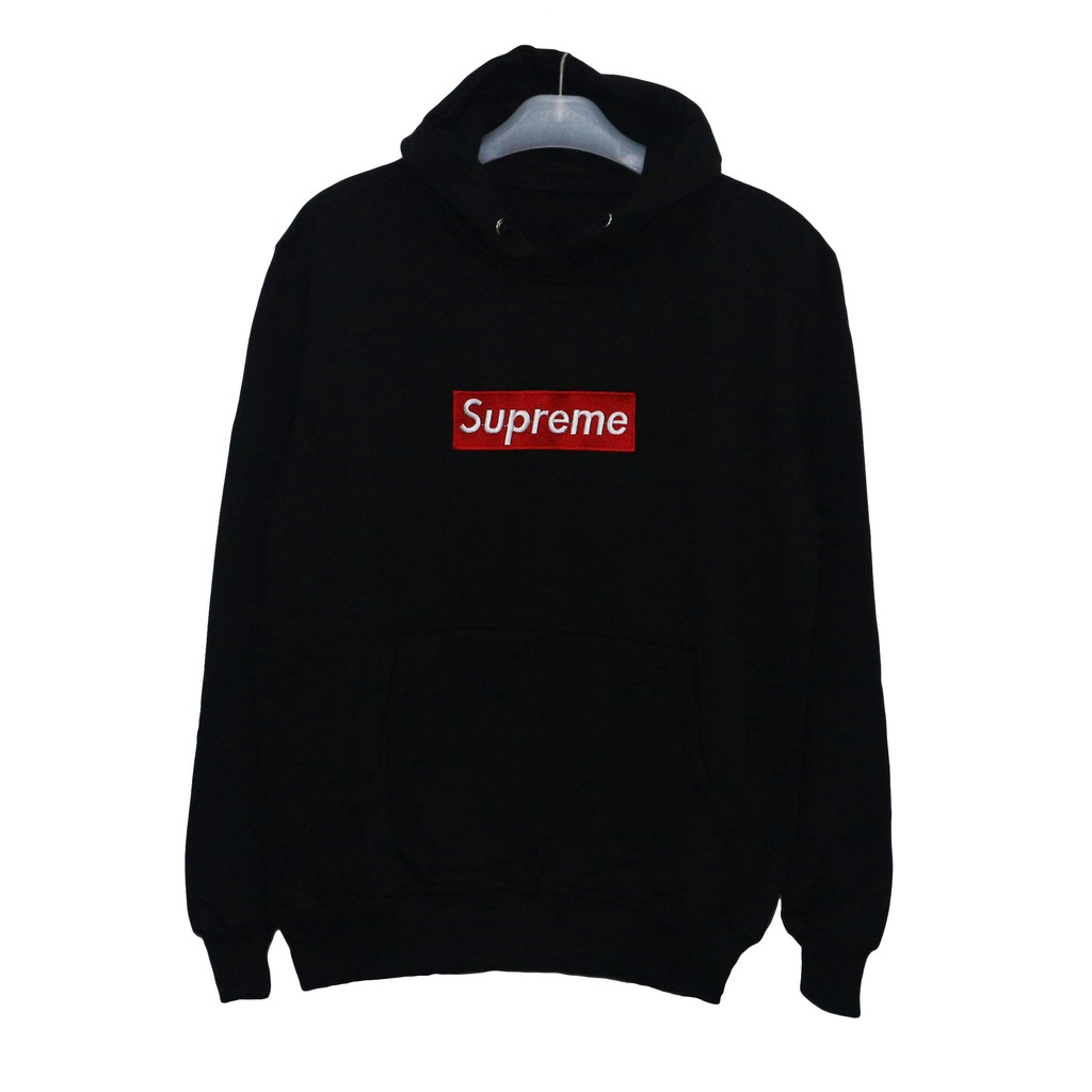 Áo Khoác Hoodie Thêu Logo Supreme Màu Đen / Xám / Hồng / Xanh Dương / Trắng Dành Cho Nam Giới