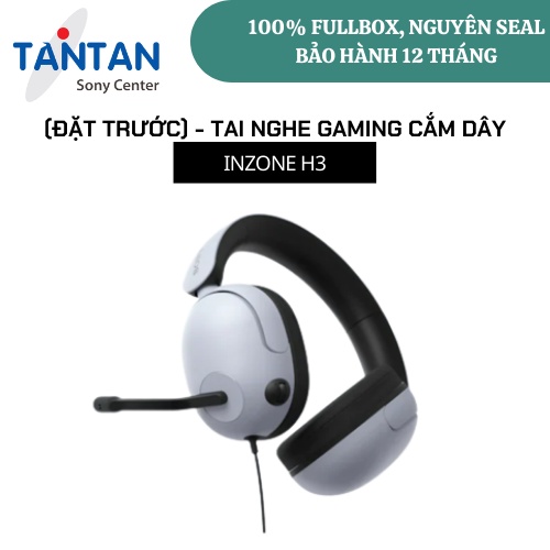 Tai nghe chơi game có dây Sony INZONE H3-Tần số âm trầm mạnh mẽ -Micro boom- Hỗ trợ âm thanh không gian 360