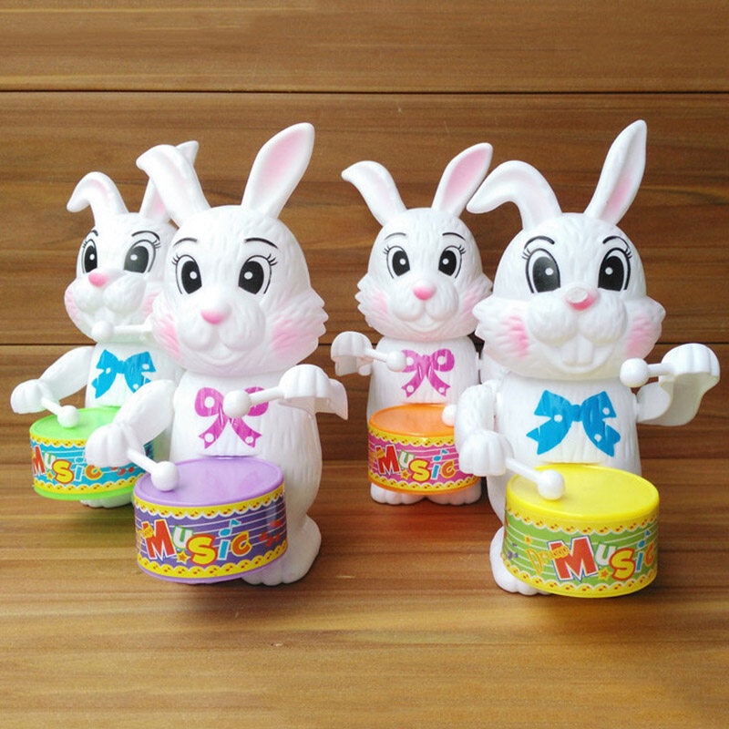 Đồ chơi thỏ gõ trống hoạt hình lên dây cót vui nhộn đáng yêu cho bé