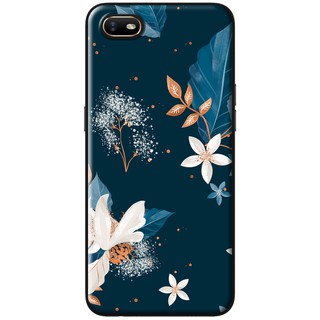 Ốp lưng OPPO A1K in hình Hoa trắng nền xanh