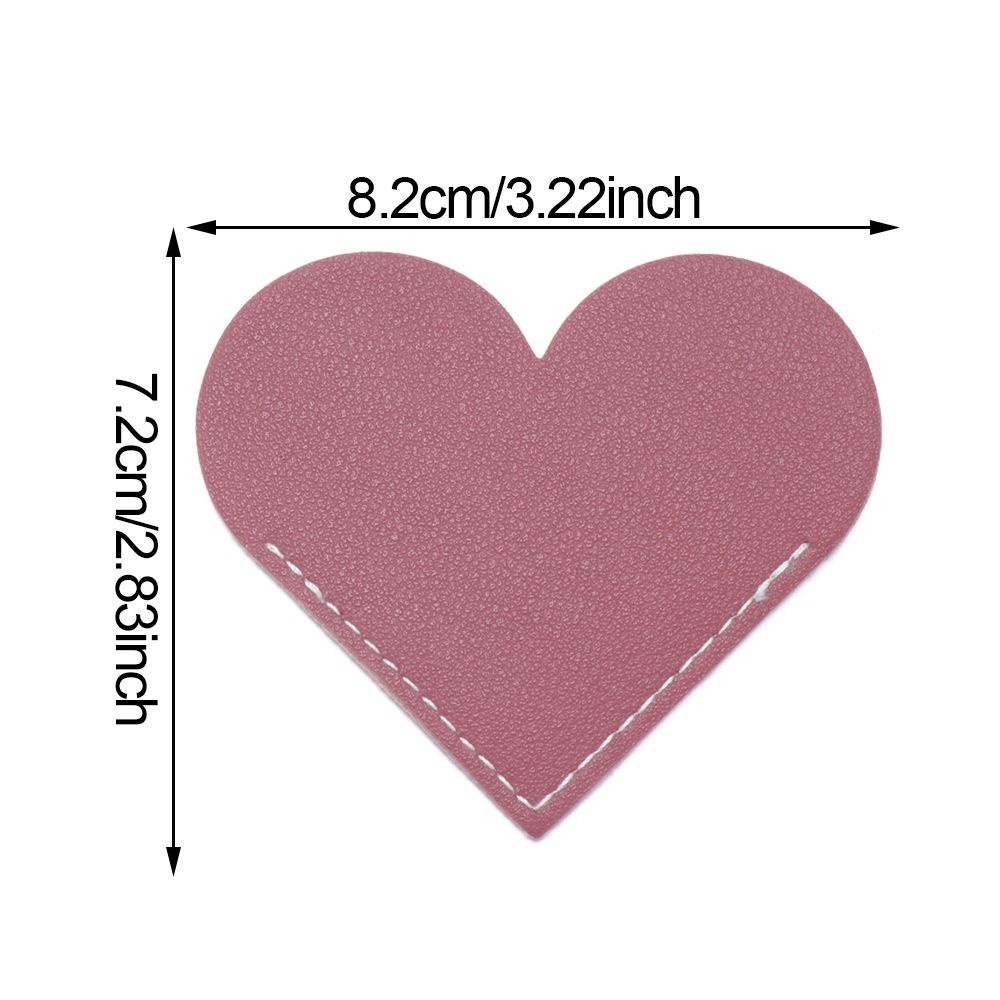 Kẹp Đánh Dấu Trang Sách Bằng Da Màu Kẹo Hình Trái Tim Cổ Điển