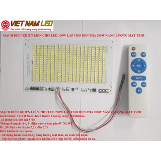 MẠCH ĐIỀU KHIỂN LIỀN CHIP LED 200W - 60W LẮP CHO ĐÈN PHA 200W - 60W NĂNG LƯỢNG MẶT TRỜI