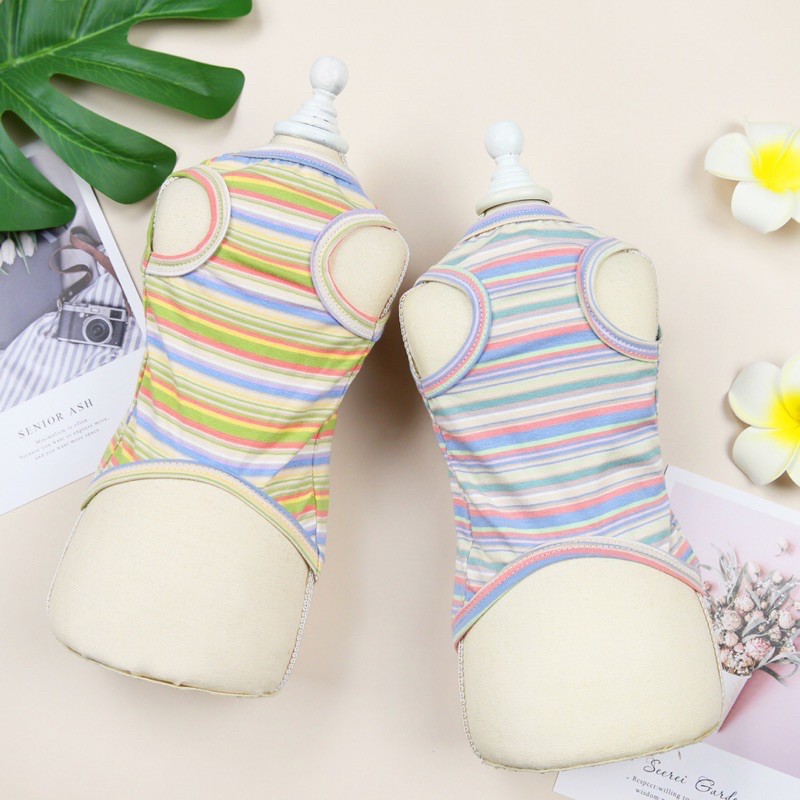 Áo Cho Chó Mèo - Áo Kẻ Gân Mỏng Mát Chất Đẹp