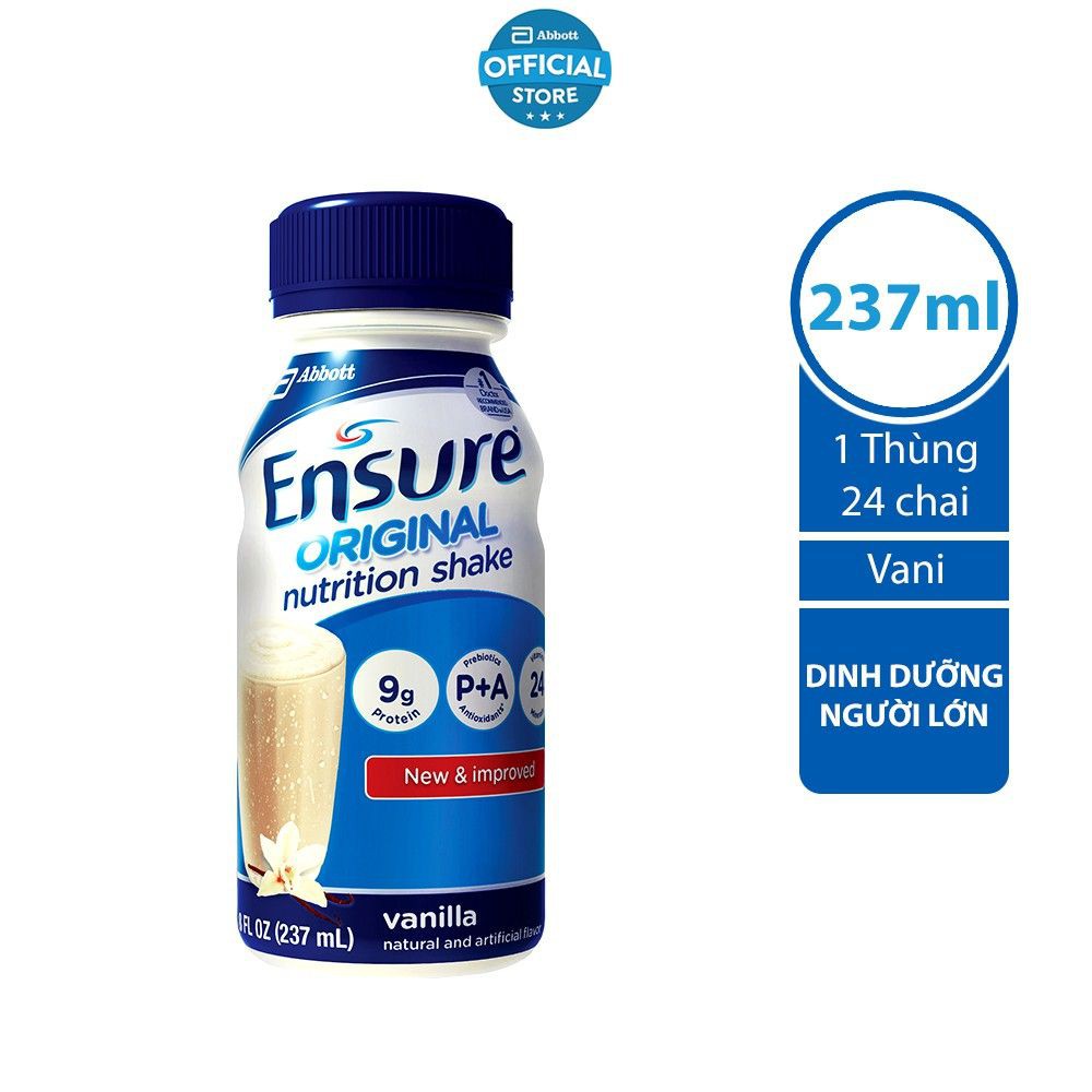 Thùng 24 Sữa nước Ensure Abbott 237ml/chai