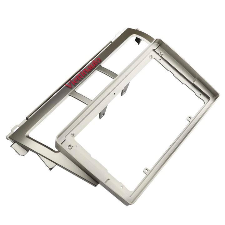 Mặt dưỡng xe Vios cho lắp màn hình 9 In 2006-2012 Kèm rắc nguồn - Màu bạc Kèm