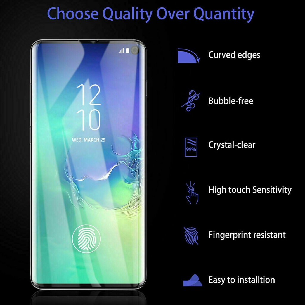 Kính Cường Lực 9h Toàn Màn Hình Cho Samsung Galaxy S10 S10+Plus
