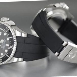 Dây Cao Su Rolex Deepsea 21Mm - Xanh Dương