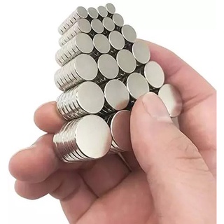 Nam châm đất hiếm tròn không lỗ (các loại kích thước dày 3mm) set 10 viên