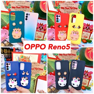 Ốp lưng OPPO Reno5 hình thú dẻo màu dễ thương