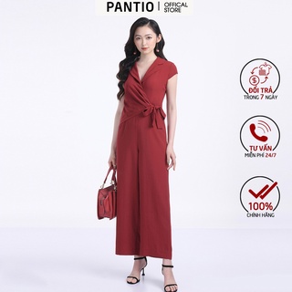 Jumpsuit chất liệu phi cát dáng suông ngắn tay FJS3083 - PANTIO