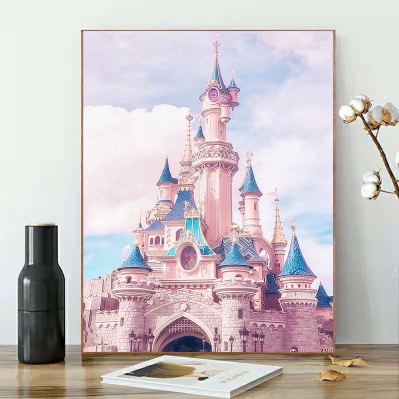 Bộ Tranh Sơn Dầu 40x50cm Tự Làm Họa Tiết Vịt Donald/Chuột Mickey Hoạt Hình Dùng Để Trang Trí Nhà