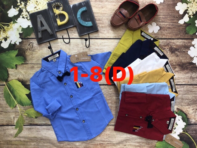 [NHẬP KIDTET hoàn 15% xu đơn 150k] Áo sơ mi dài tay bé trai,chất cotton đẹp, mát, cực co dãn, còn đủ màu như hình