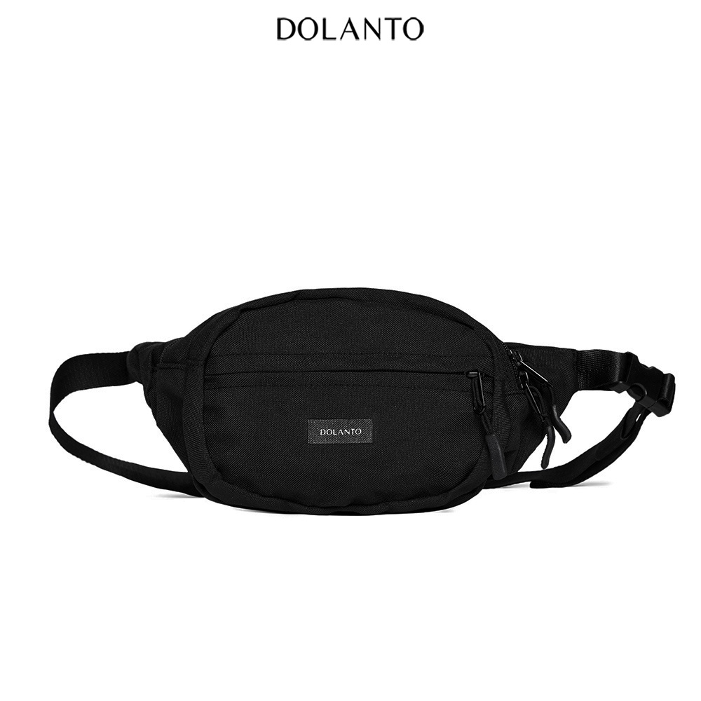 Túi Đeo Chéo Đen DREW BAG Nhỏ Du Lịch Thời Trang Vải Canvas Cao Cấp Chống Thấm Nước Tiện Rẻ Bao Tử Bụng Nam Nữ DOLANTO