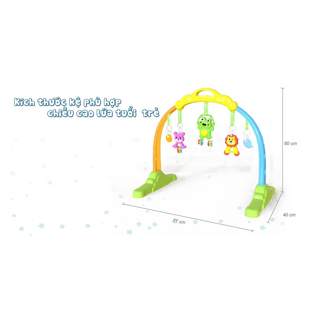 Đồ chơi Baby Gym Kệ cầu vồng Antona có nhạc giúp phát triển thể chất toàn diện cho bé từ 3 tháng tuổi
