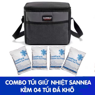 Combo túi giữ nhiệt + 4 túi đá khô Maxcool