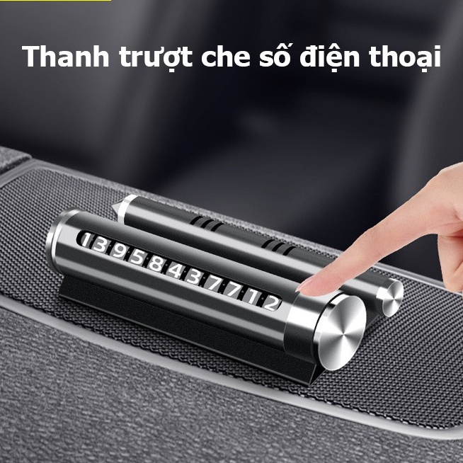 Bảng Số Điện Thoại, Thẻ Đỗ Xe Kiêm Giá Đỡ Điện Thoại, Tích Hợp Phá Kính  kèm 1 sáp thơm
