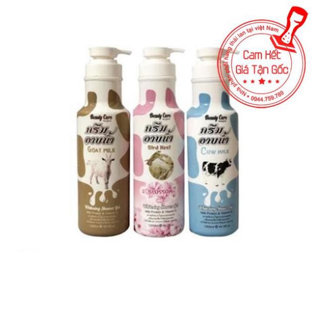 Sữa tắm trắng da Beauty Care Goat Milk/ Cow Milk 1200ml