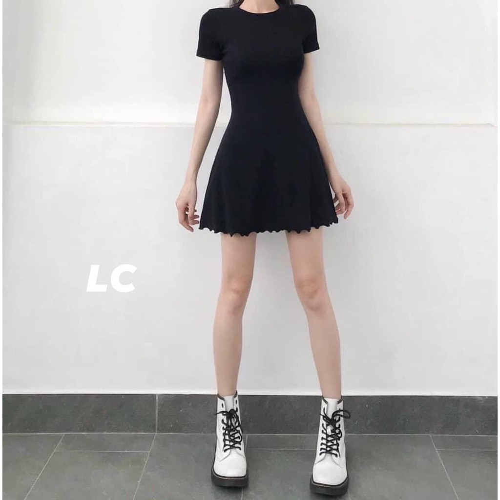 Đầm Thun Ôm Dáng Ngắn Đuôi Bèo - BaoBao.Clothing Nữ [FREESHIP] - Váy thun nữ body chân váy xòe Ulzzang | BigBuy360 - bigbuy360.vn
