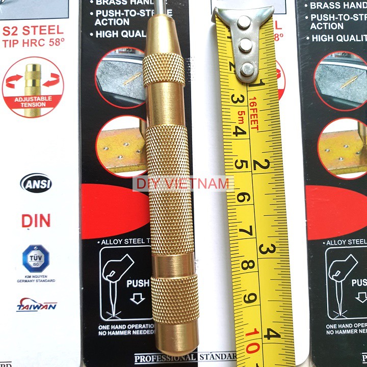 Đục lấy dấu tự động cỡ 13cm và 15cm hãng TOP nhập khẩu Đài Loan, công dụng lấy tâm lỗ trên gỗ, đồng, tường, sắt…