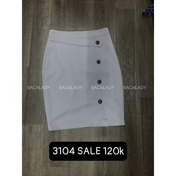 Chân Váy Luscent Nút Đính Bên Hông - 3104