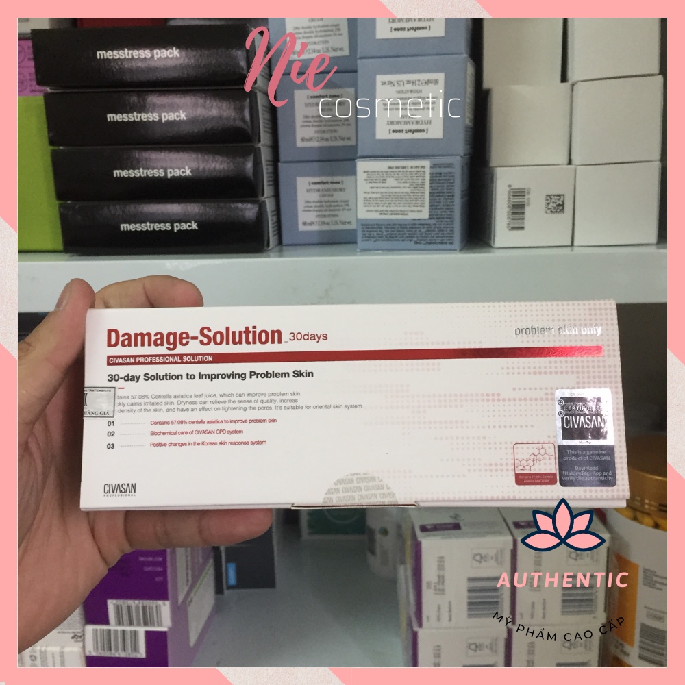 Civasan Damage Sulution - Lotion làm trắng phục hồi da 30 ngày Full hộp 30 gói