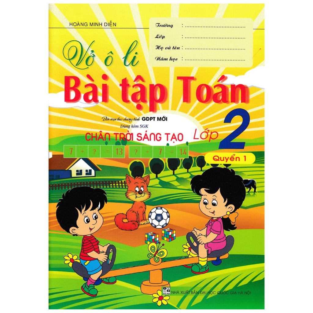 Sách - Vở Ô Li Bài Tập Toán Lớp 2 - Quyển 1 (Biên Soạn Theo Chương Trình GDPT Mới)