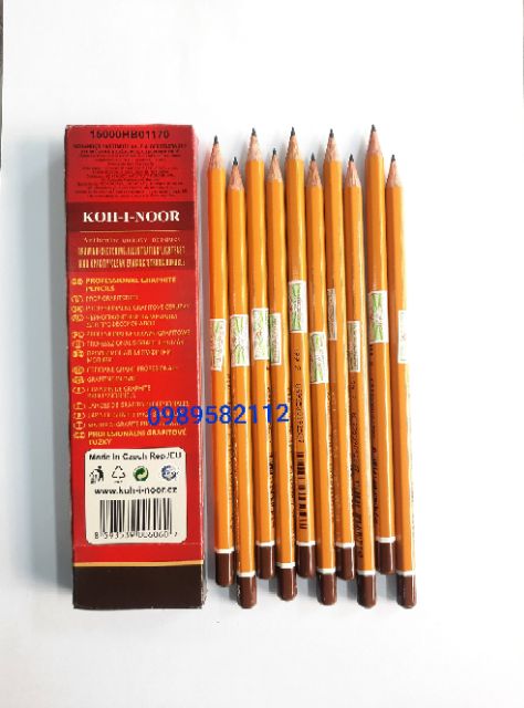 12 cái Bút chì Tiệp KOH-1500 HB,2B,3B,4B...(hàng chính hãng)
