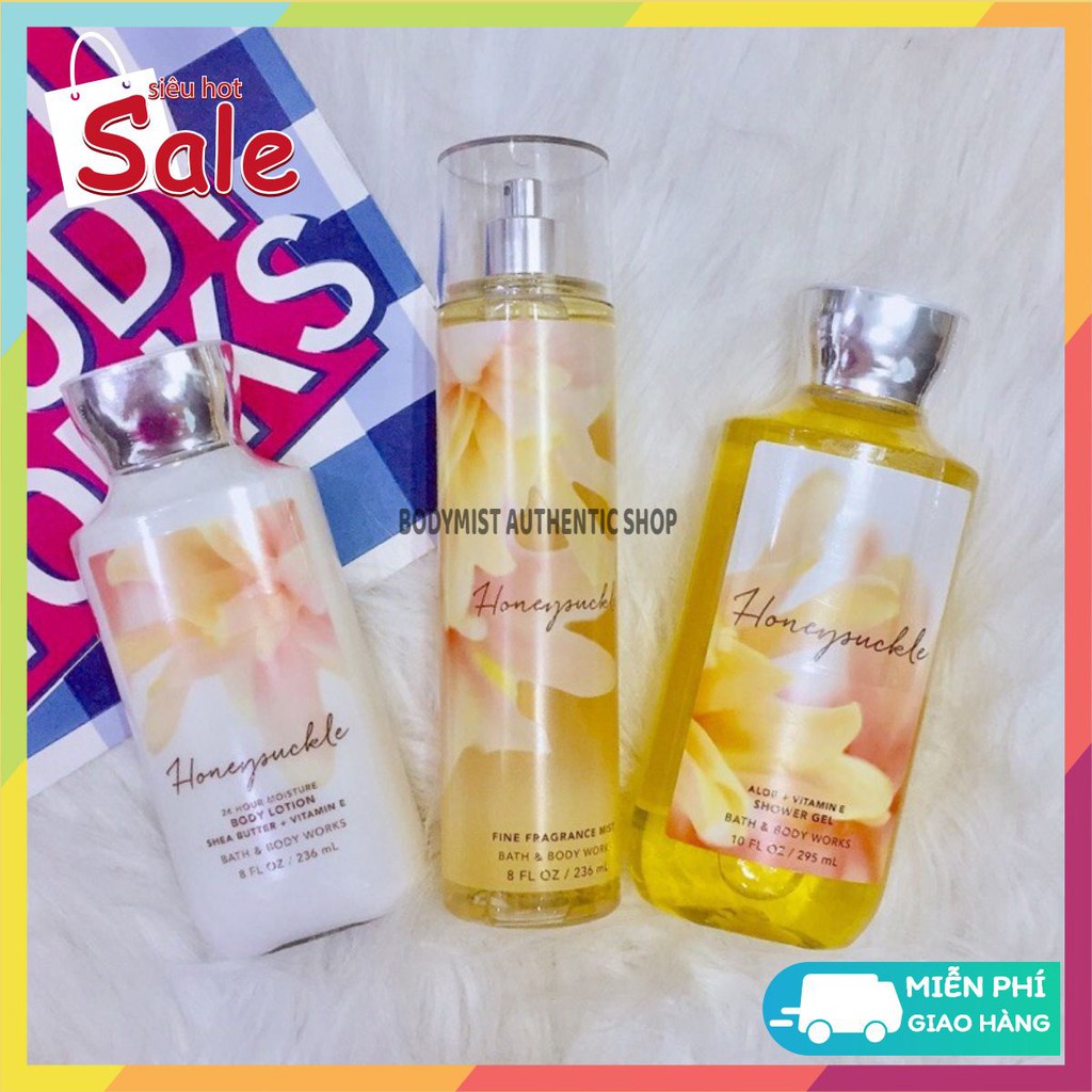 Xịt thơm toàn thân Bath & Body Works mùi Honeysuckle [𝑩𝒐𝒅𝒚𝒎𝒊𝒔𝒕 𝑨𝒖𝒕𝒉𝒆𝒏𝒕𝒊𝒄] | Thế Giới Skin Care