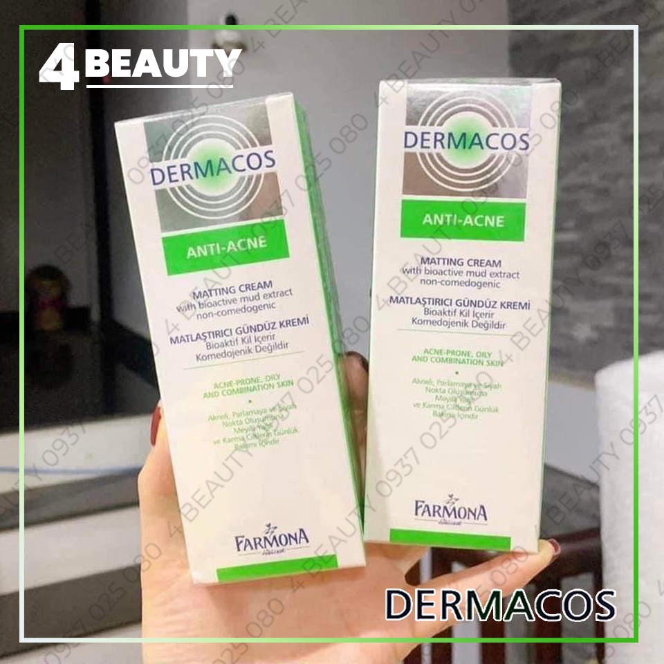 Kem Dưỡng Dermacos Anti-Acne Matting Cream 50Ml - Giảm nhờn, ngừa mụn