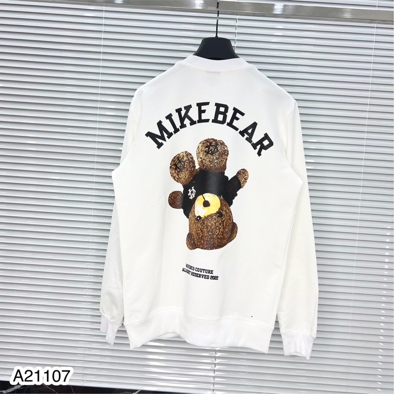 Áo Nỉ Mikebear Hoạ Tiết Sau Siêu Đẹp - Áo Nam Nữ MikeBear Chất Nỉ Dày Dặn