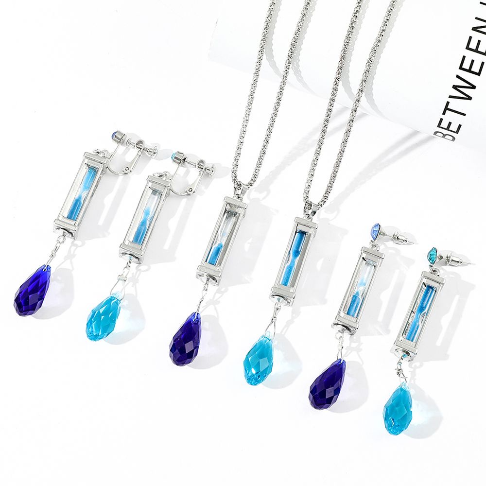 Bông tai dạng kẹp hình đồng hồ cát anime thời trang cổ điển sáng tạo TAYLOR1