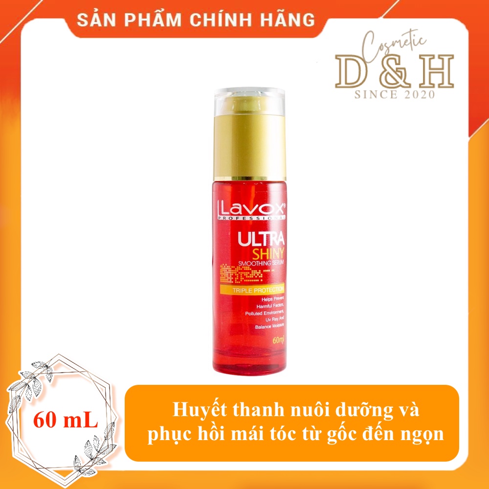 SERUM Huyết thanh dưỡng Bóng tóc LAVOX ULTRA SHINY SMOOTHING - 60mL