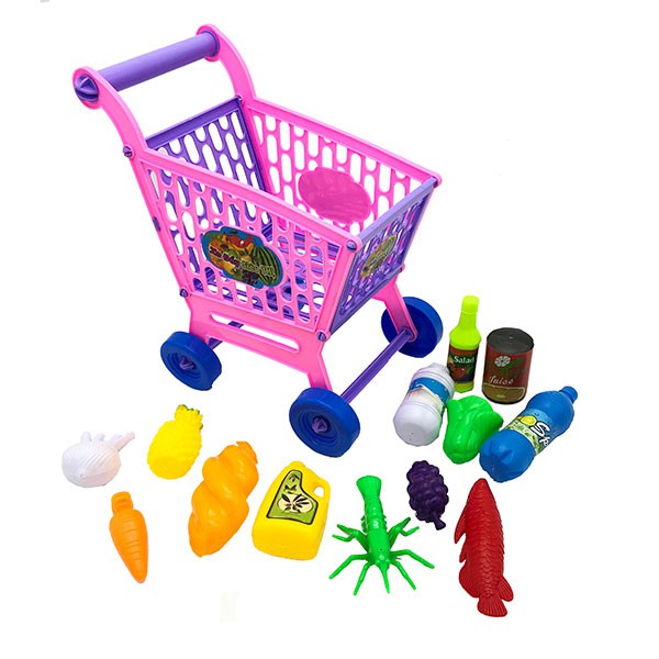 [Mã TOYSEP giảm 10% tối đa 15K đơn bất kỳ] Bộ đồ chơi xe đẩy trái cây siêu thị Long Thủy loại nhỏ
