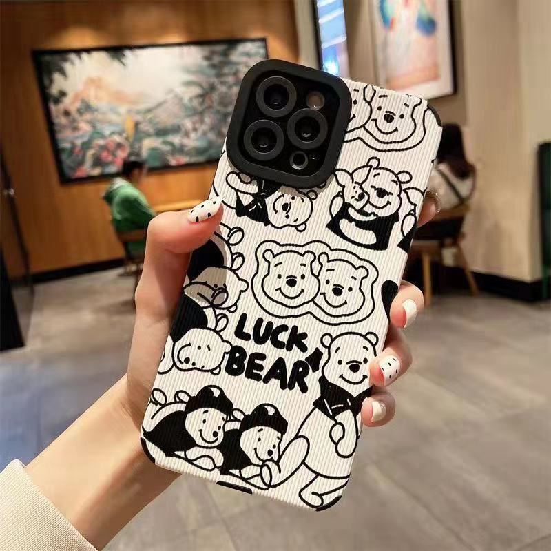 Ốp Điện Thoại Hình Gấu May Mắn Cho iphone 13 iphone x