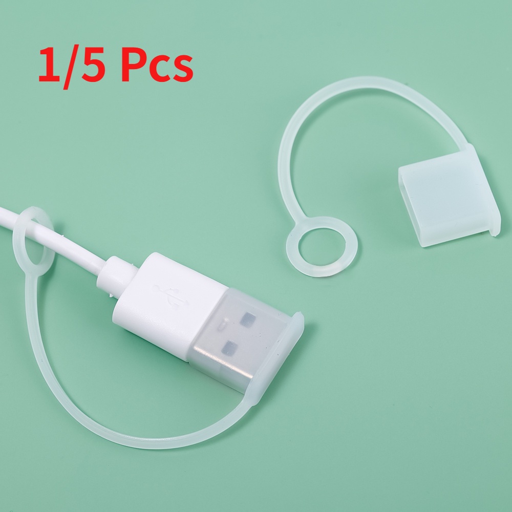 Set 1 / 5 Nắp Silicone Đậy Ổ Cắm USB Chống Bụi Chống Mất Bảo Vệ An Toàn
