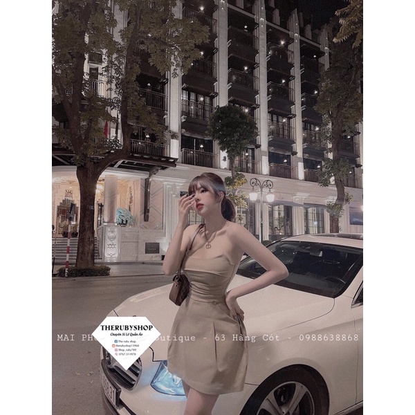 Đầm kaki cúp mai phương bùi