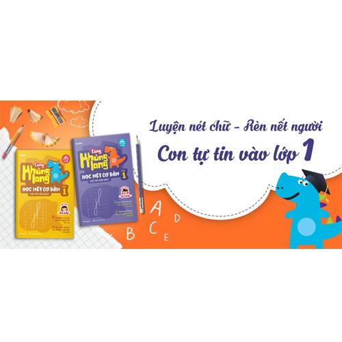 Sách - Cùng khủng long học nét cơ bản quyển 1 các nét đầu tiên bé trai MEGAMN9297