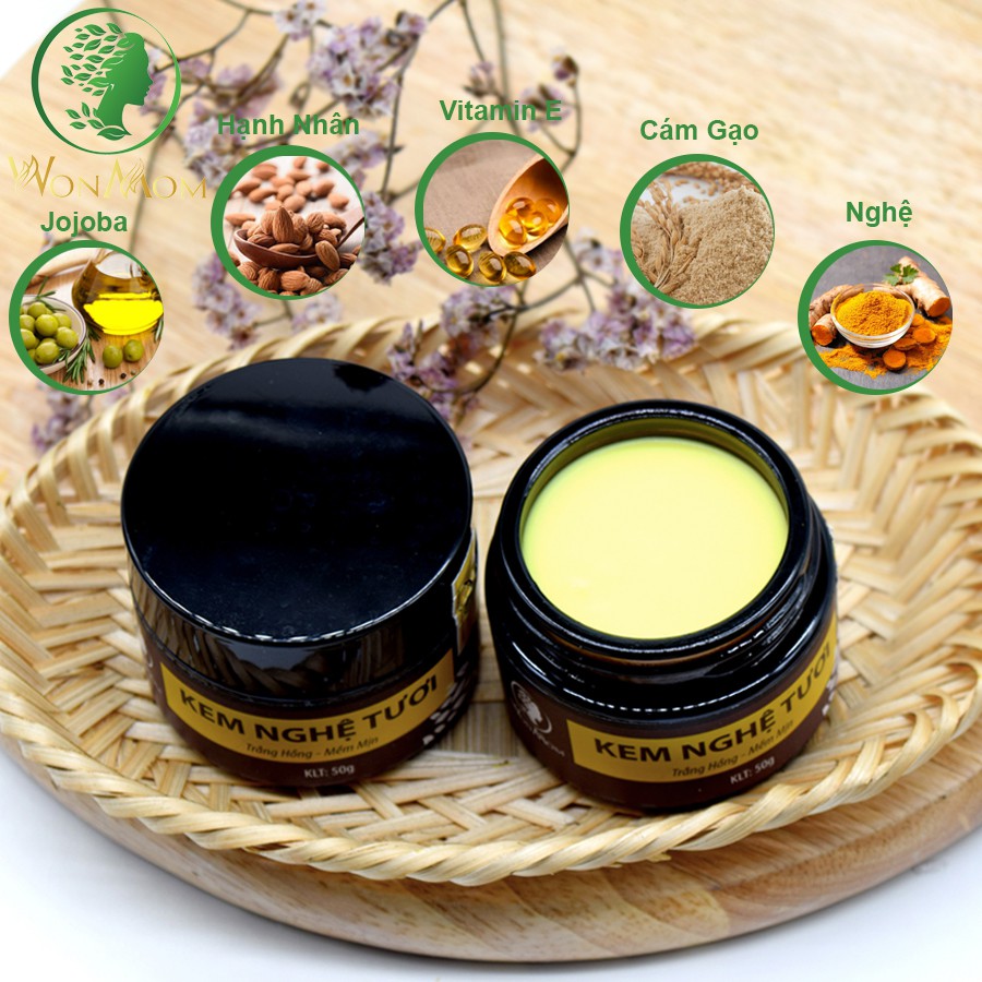 Bộ scrub nghệ tẩy tế bào chết và dưỡng trắng da mặt, ngăn ngừa mụn Wonmom (Việt Nam)