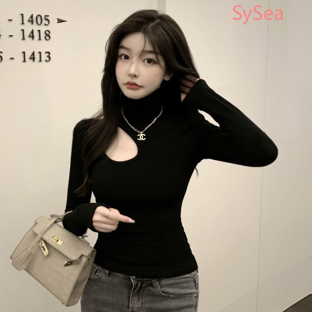 Áo Cổ Lọ Màu Sắc Đơn Giản Quyến Rũ Cho Nữ