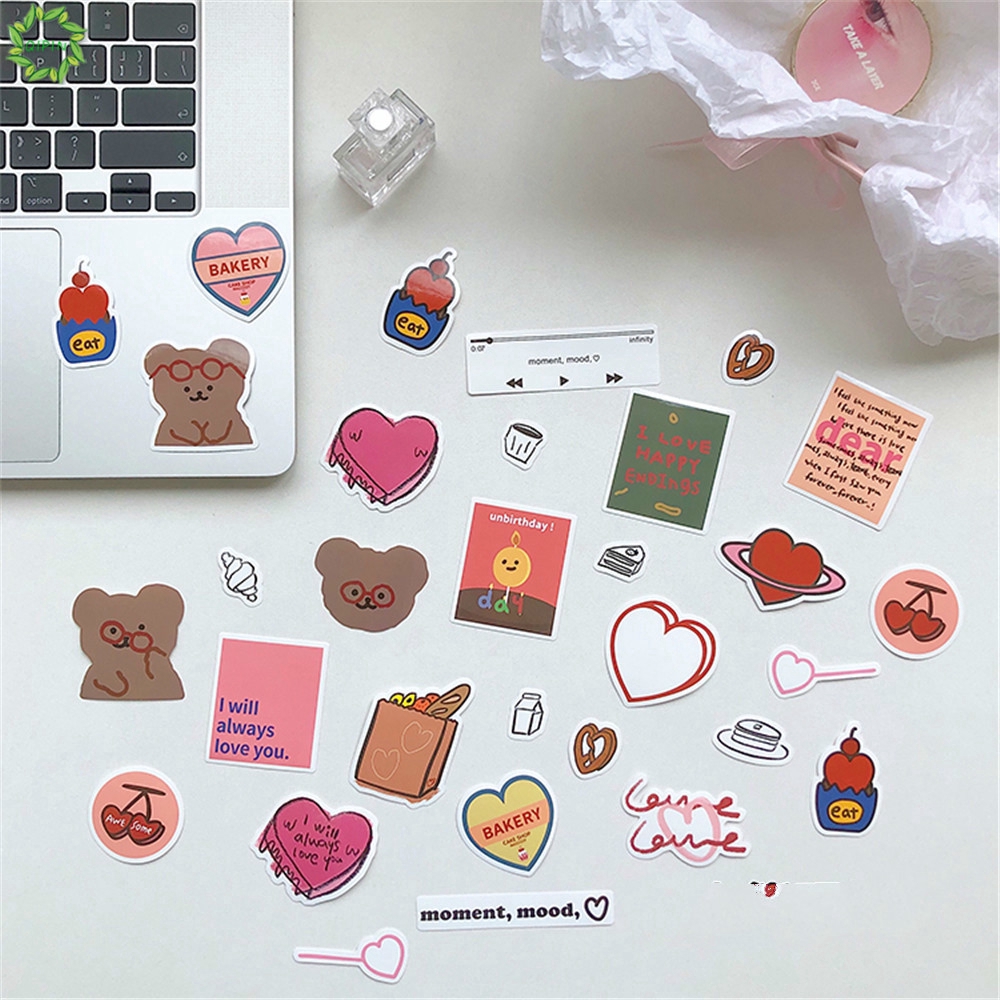 Set 60 sticker hoạt hình dán trang trí thủ công