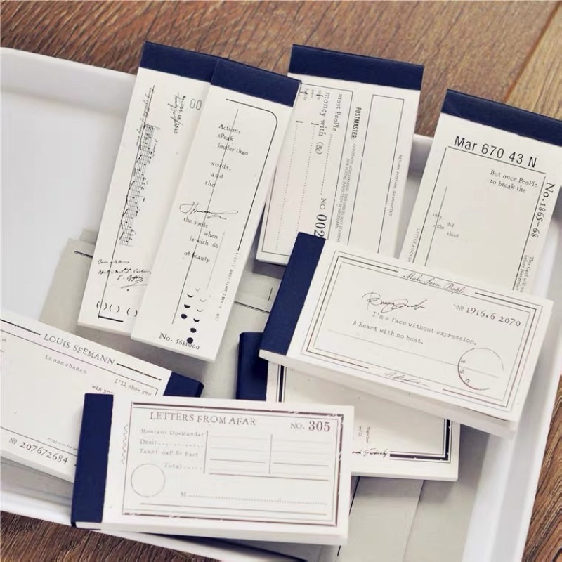 [VS01] set giấy tem vé ticket cổ điển vintage trang trí sổ bullet journal winzige