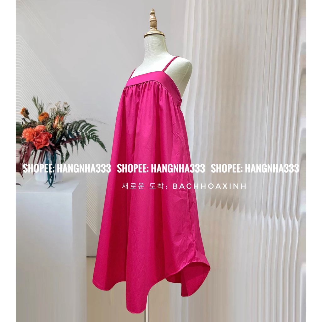 NEW ARRIVAL || Váy Babydoll dáng xòe thô hai dây tết form dài vạt bầu cực xinh nhiều màu basic trendy