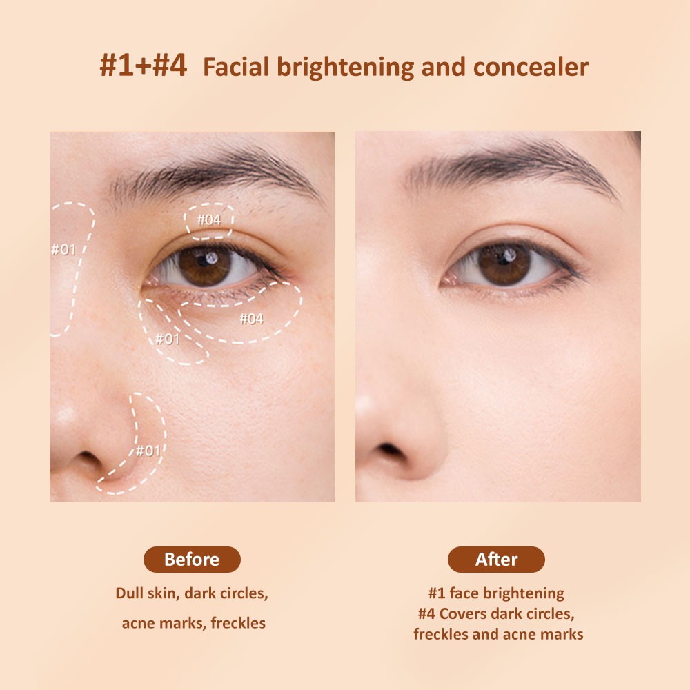 Kem che khuyết điểm mắt SANIYE R8012 phủ toàn diện 6 màu tùy chọn 8g | BigBuy360 - bigbuy360.vn