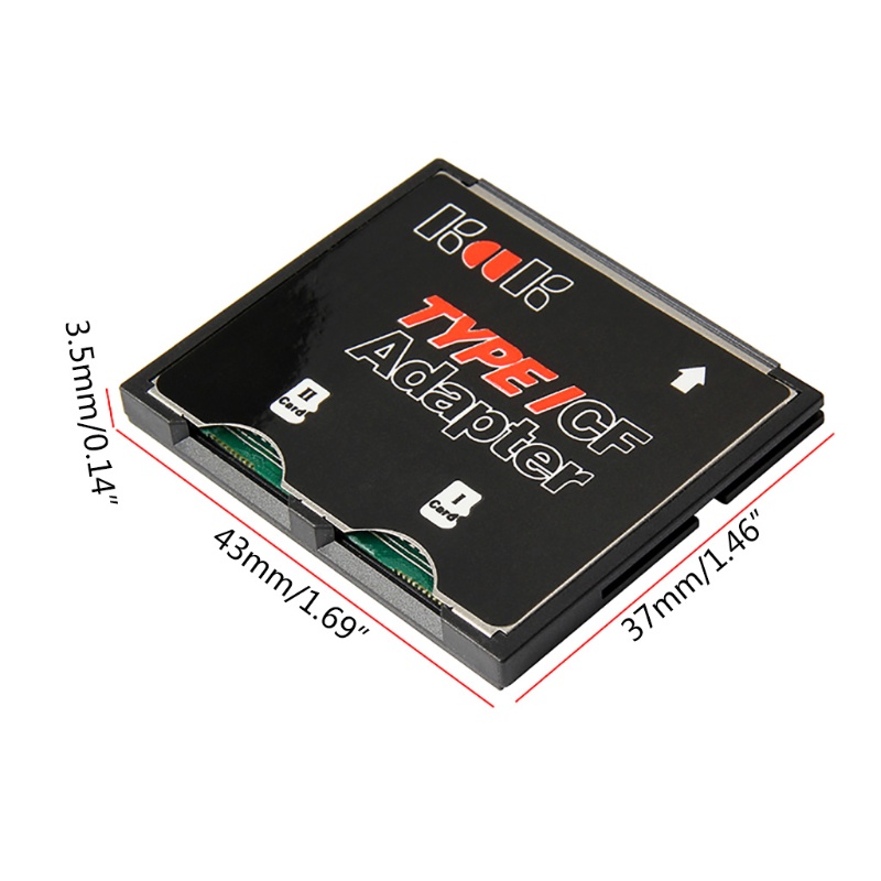 Adapter Chuyển Đổi Thẻ Nhớ Dual SDHC SDXC TF Sang CF Cho Máy Ảnh Loại I