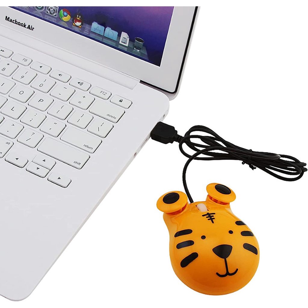 Chuột Quang Có Dây USB Hình Hổ 3 Nút Bấm 1600DPI Kèm Dây 3.2 Feet Cho Máy Tính Laptop/Notebook/PC