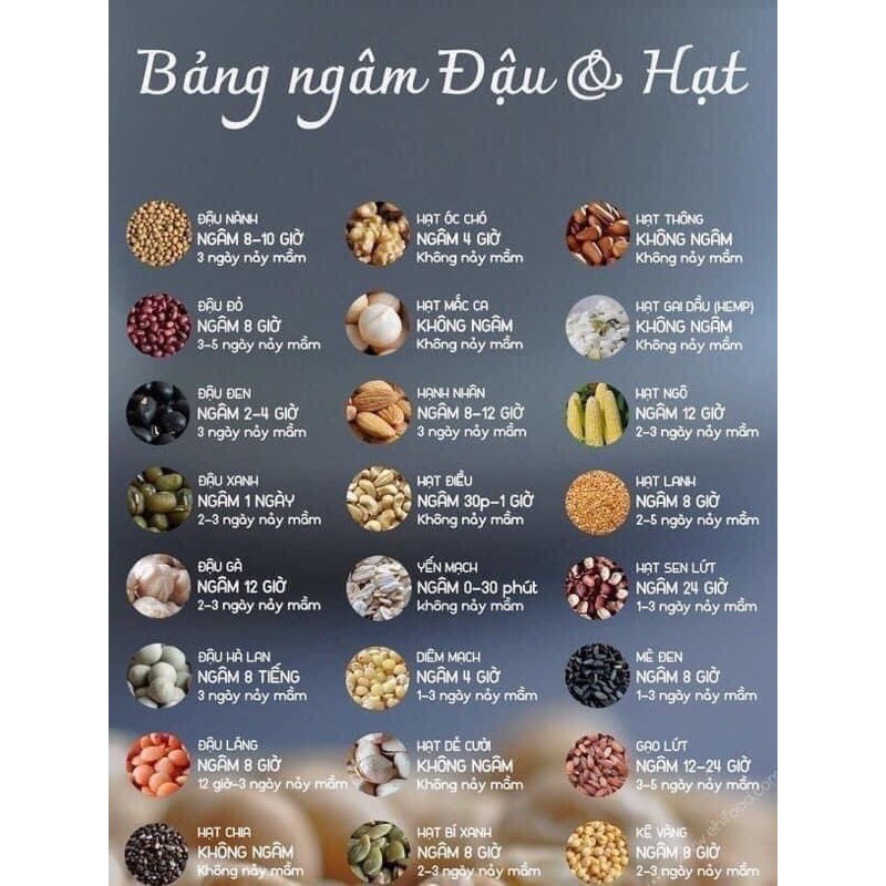 Các loại hạt hữu cơ cho bé ăn dặm date 2024