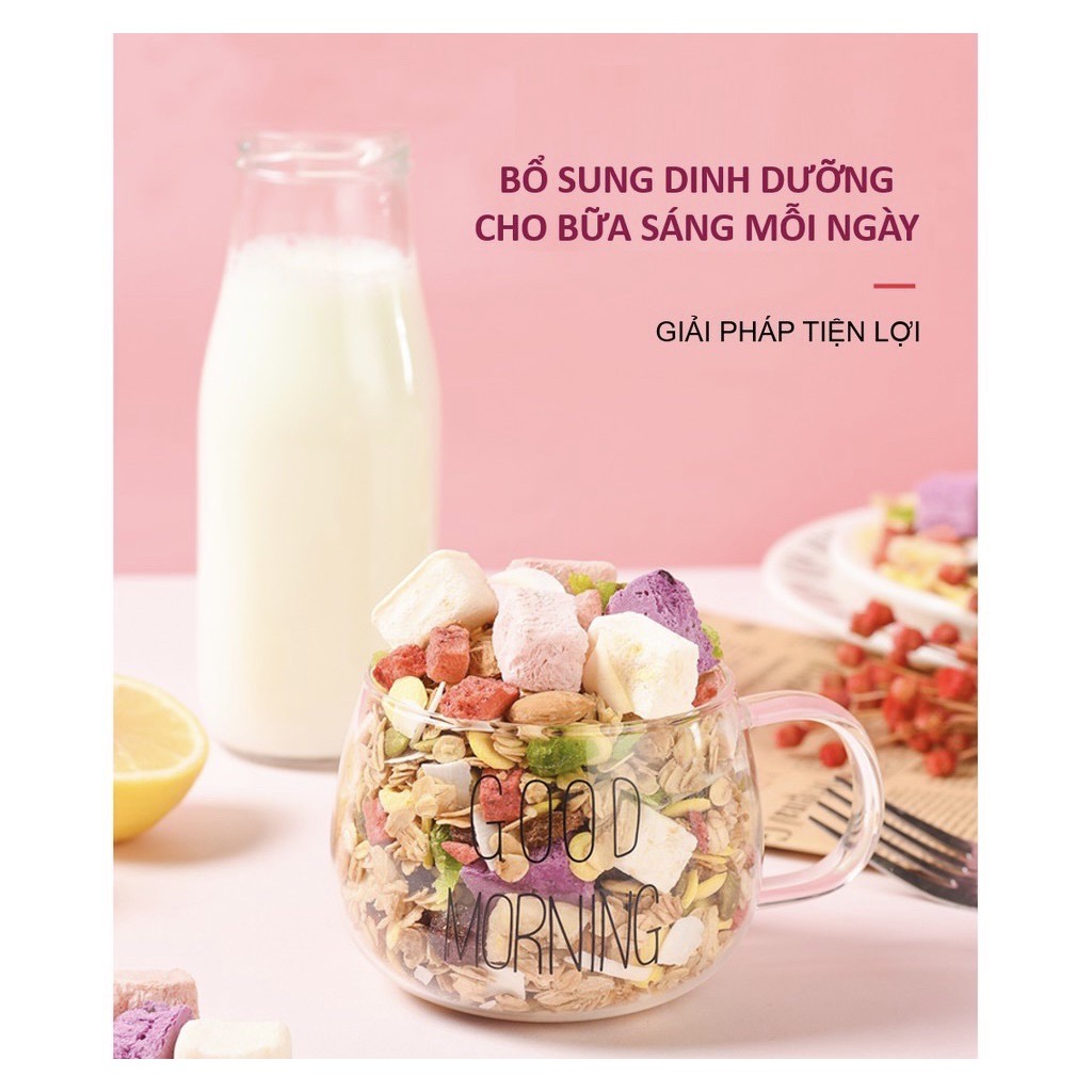 [HÀ NỘI] NGŨ CỐC HOA QUẢ MIX SỮA CHUA ĂN KIÊNG MEIZHOUSHIKE 400gr