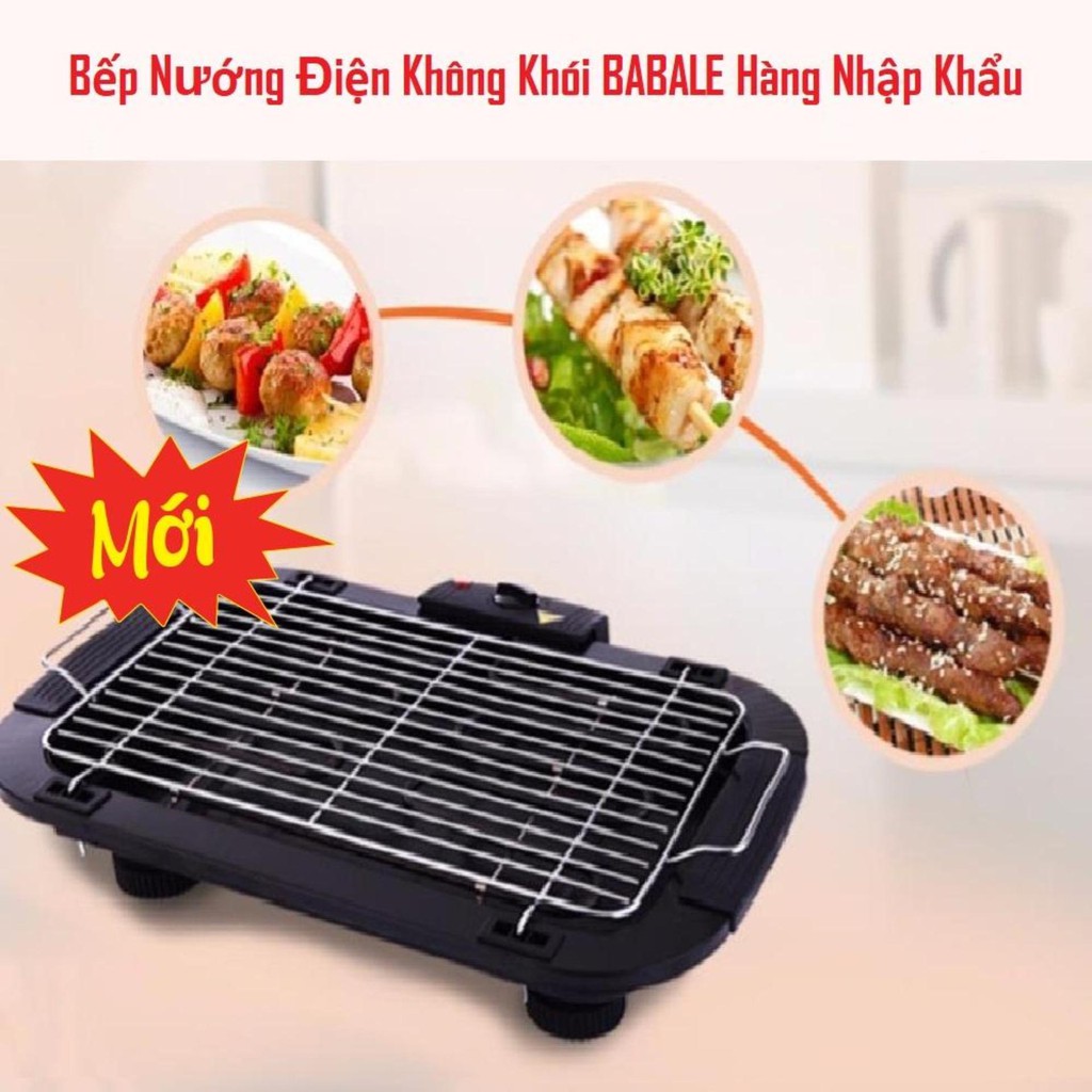 Bếp Nướng Không Khói Babale Vỉ Nướng Dóc Mỡ, Chất Liệu Cao Cấp Cách Điện -TOP 5 Bếp Nướng Điện